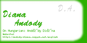 diana andody business card